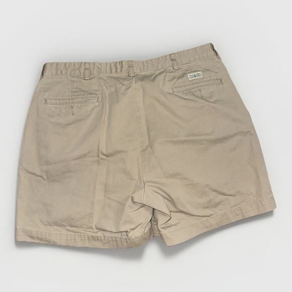 Polo Ralph Lauren Chino Pleated Shorts Men’s 38 Tan Classic Preppy Cotton - Picture 4 of 5